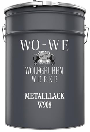 WO-WE Metallschutzlack 4in1 Metalllack Metallfarbe Metallschutzfarbe W908 Silber - 2,5L