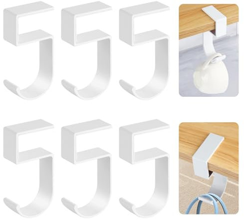 RISF Lot de 6 supports de sac pour table, table, porte-sac à main, crochets antidérapants, pour bar, bureau, restaurant