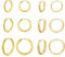 jagosen 6 Paar Creolen Silber 925/Gold Größe enthält 8mm/10mm/12mm, Hypoallergen Klassische Ohrringe Silber 925/Gold, Kleine Creolen für Damen, Mädchen