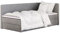 mybed. Boxspringbett Einzelbett Mitto Conti Twin Rechte Seite Polsterbett mit Bettkasten Grau 100x200 Bonnell-Matratze H3 und Topper Jugendbett Kinderbett