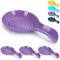 Kyraton Spoon Rest 2 Pack, Plastic Spoon Holder for Kitchen Counter, Kitchen Utensil Rack for Spoons, Tongs, Spatulas, Spoon Rack for Hob, Spatula Rest, Dishwasher Safe