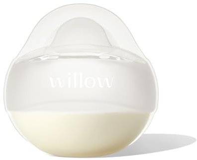Willow - Silicone Wearable Breast Pump - Passive Suction Milk Collector - Hands Free Manual Breast Pump - Dishwasher Safe - Breastfeeding Essentials - Easy Pour Spout for Milk Storage Bags - BPA Free