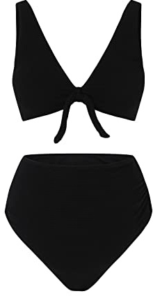 Bikini Maillot de Bain 2 Pièces Maternité Shorty Taille Haute Femmes Tankini Maternité Enceintes Grossesse Col en V Grande Taille Chic Plage Natation Bikini Femme 2 Pieces