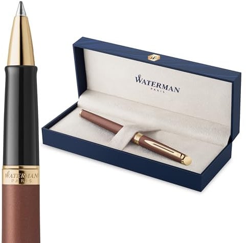 Waterman Hémisphère Rollerball Pen | Copper Red (The Understated Edit Collection) | Fine Point with Black Ink | Gift Box