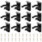 Xerteam 12 Pcs Clip Plinthe Cuisine, Clip de Fixation Pied Meuble 28 mm à 30 mm avec 24 Vis, Clips Plinthe Cuisine, Fixation Plinthe Cuisine Conviennent à la Plupart des Meubles
