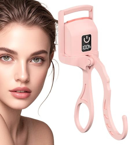 Erhitzte Wimpern Hazer - Lash Curler | USB -wiederaufladbare Wimperncurlers | Digitale Leistungsanzeige, konstante Temperaturregelung | Automatische Abschaltung, 24-Stunden-lange längliche Locken