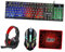 Vaguelly 1 Set 104 Backlit Keyboard Mouse with Headset Mouse Pad Wired Gaming for Laptop Computer Unique Breathing LED Light Stitched Edges for Durability