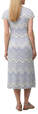 s.Oliver Antailliertes Midikleid aus Strickjersey mit V-Ausschnitt