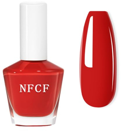 Red Nail Polish - Bright Red Nail Varnish - Quick Drying Shine Cherry red Nail Paint - High Glossy &Long Lasting Burgundy Varnish,No Need Cure Chip Resistant for Women DIY Manicure