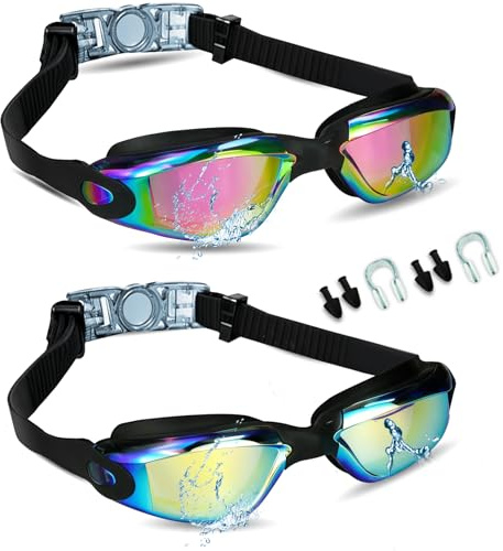 Mezere Kids Swimming Goggles Kids 6-14 Anti Fog Swim Goggles No Leaking Girls Swimming Goggles UV Protection Childrens Goggle Swim Glasses