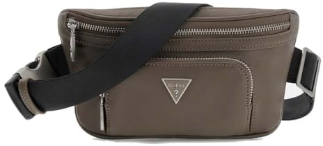 GUESS Gürteltasche Certosa Saffiano Eco Compact Bum Bag Brown Shitake Taupe