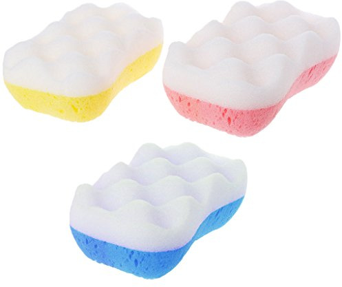 Éponge de bain Comfortale - Brosse de massage pour le corps - Porte-savon de salle de bain - Plateau distributeur de savon en bois