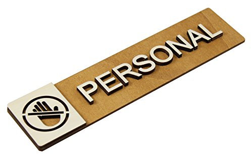 Manschin Laserdesign WC Schild Echtholz Holz Edel Piktogramme Toilette Toilettenschilder Türschild Damen Herren (Personal)