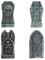 Toyvian 4 STÜCKE Halloween Grabstein Dekorationen, Realistische RIP Grabstein Friedhof Spukhaus Dekorationen und Zubehör 15,7 x 9,8 x 0,8 