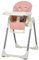 HOMCOM Trona para Bebé Evolutiva Ajustable y Plegable con Doble Bandeja Trona Portátil de +6 Meses Reclinable con 2 Ruedas y Frenos 55x80x104 cm Rosa