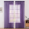 MIULEE Voile Vorhang Transparente Gardine aus Voile Einfarbig Stangendurchzug Transparent Wohnzimmer Luftig Dekoschal für Schlafzimmer 2er Set 215 x 140cm (H x B), Rod Pocket Lila