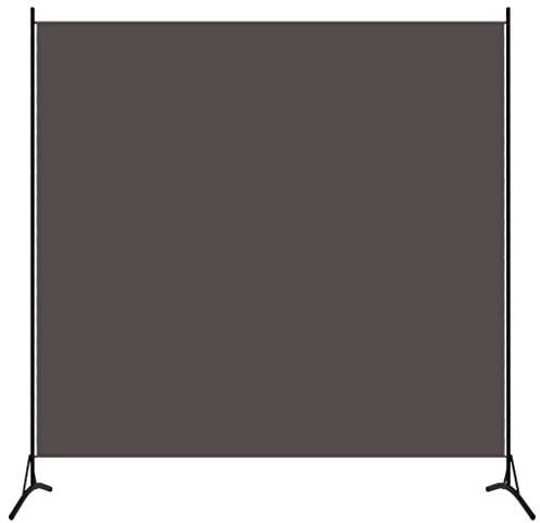 Tidyard 1-Panel Room Divider Folding Panel Screen Movable Partition Privacy Separator Wall Furniture Indoor Bedroom Office Anthracite 175x180 cm