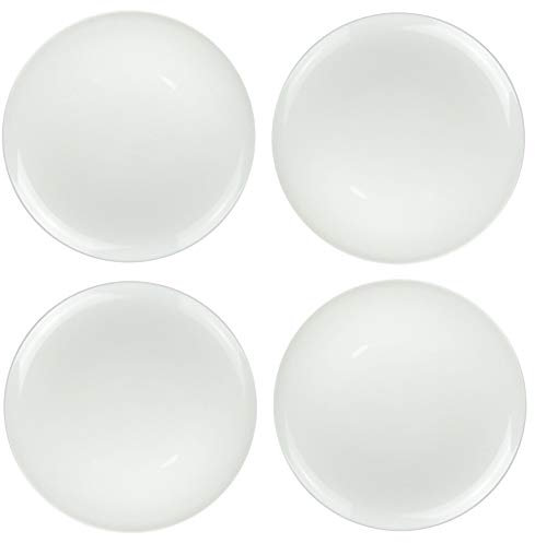 Acoroc Pizzateller Ø 32cm oder Pastateller Ø 28,5cm in Weiß oder Schwarz - 2er, 4er oder 6er Sets - Spülmaschinenfest Mikrowellengeeignet (Pizza Ø 32cm - Weiß, 4 Stück)