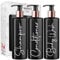 Print Maniacs Black Mrs Hinch Inspired Personalised 500ml Bottles Bathroom Lotion Kitchen Shampoo Conditioner Rose Gold Pump (Set 3, F2) (White)