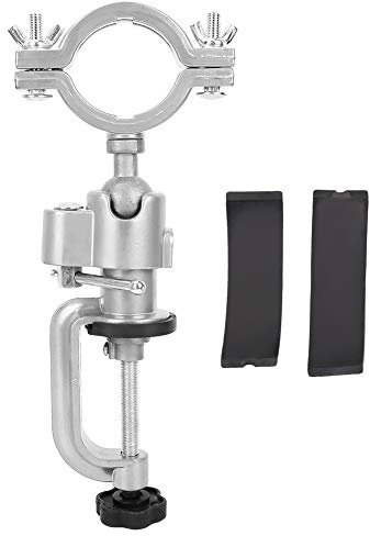 360 Degree Bench Clamp Vises,Aluminum Alloy Universal Electric Drill Stand Grinder Holder,Multifunctional Bench Vise Clamp Bracket for DIY Work,Precision Processing,Home DIY Creation(43-60mm)