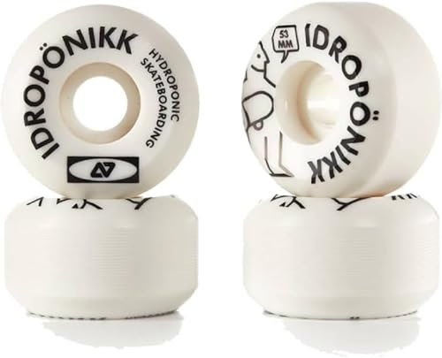 Centrano Unisex – Erwachsene Hydroponic Skateboard Rollen, WeIß, 54mm
