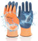 DS Safety Arbeitshandschuhe Herren und Damen - Wasserdichte Gartenhandschuhe mit Schaumlatex und Gummibeschichtung Handschuhe (1 Paar-Orange) Größe 10/XL