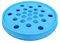 Porte-Savon écologique Rond en matière biosourcée, fabriqué artisanalement en France avec Une Grille Amovible imprimée en 3D pour Un Nettoyage Facile (Bleu)
