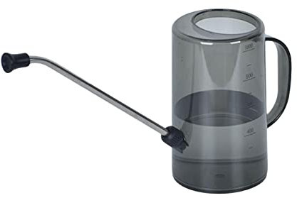 predolo Annaffiatoio con beccuccio Lungo da 1000 ml con Testina Spray Staccabile, Piccolo annaffiatoio per Interni, Giardino, Patio, Prato, Bonsai, Grigio