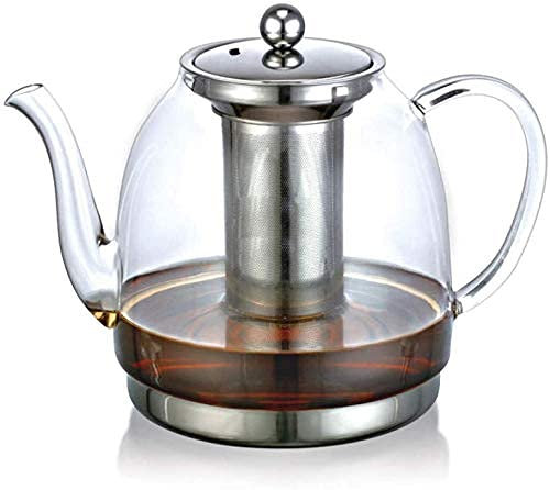 Teekanne mit Sieb Glas Teeset Hitzebeständig Glas Wasserkocher Kochen Teekanne Elektrische Keramik Topf Topf Glas Tee Set h1000ml (C1800ml)
