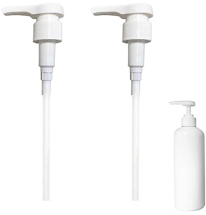 NHBETYS Lot de 2 distributeurs de pompe pour réservoir de 1 litre, distributeur de pompe de 28 mm avec tuyau de 6,7 pouces pour désinfectant pour les mains, savon, shampoing, détergent - Embout de