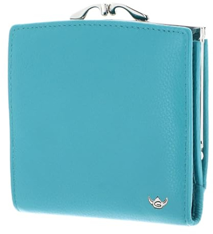 Golden Head Leder Geldbörse Madrid RFID Protect Bügelbörse 2049 Türkis