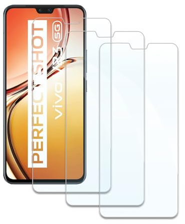 AYWLPP 3 Stück Schutzfolie für Vivo V23 5G, HD Displayschutzfolie, Panzer Schutz Glas, Gehärtetes Glas Displayschutz, 9H Härte, Hat Keinen Einfluss auf die Hülle, Anti-Kratzen, Anti-Öl