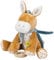 Nattou Aktiv-Kuscheltier aus Polyester, Mit Musik und Silikon-Beißring, Esel Leo, Ca. 30 cm, Felix und Leo, Beige