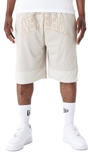 New Era Overized Mesh Basketball Shorts Stone beige - XL