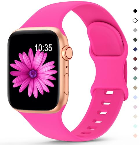 Higgs Cinturino Sportivo in Silicone Morbido Compatibile con Apple Watch 38/40/41/42/44/45/46/49mm–Cinturini Compatibile con Serie Ultra 2/10 /9/8 /7/6 /5/4 /3/2 /1 /SE (SE 2) – Uomo e Donna
