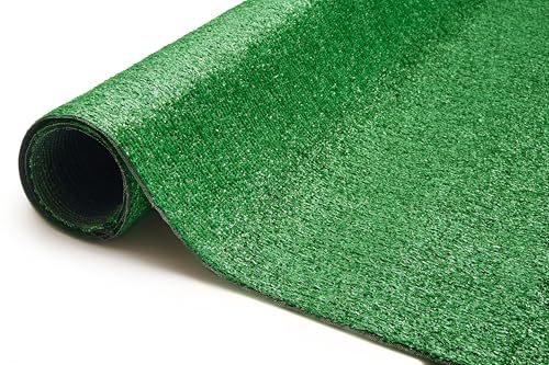 TAPISO Natural Rasenteppich Kunstrasen Grün für Garten Balkone Terrassen Wintergärten - Höhe:6 mm Meterware 300 x 950 cm