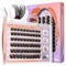 LASHVIEW Self Adhesive Lash Clusters Eyelashes,Press-on Lashes 10-16mm Individual Lash Extension Kit with Lash Tweezers,No Glue Needed Natural Self Adhesive DIY Eyelash Extension Kit N63