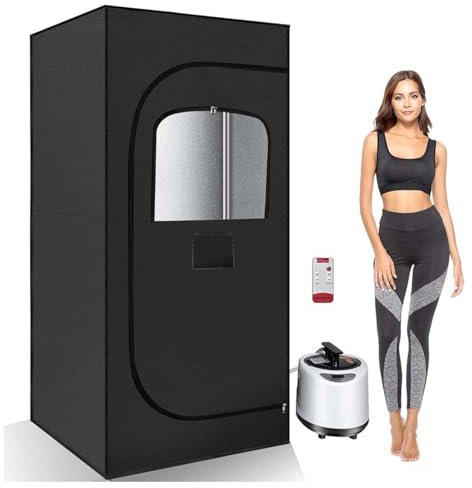 CXAPRDSH Hammam Pour La Maison Cycle de Vapeur À 360° Avec Chaleur Du Corps Entier, Minuterie Intelligente Pour Hammam Avec Télécommande, Meilleurs Saunas Adaptés À La Salle de Sport/Yoga, Etc.