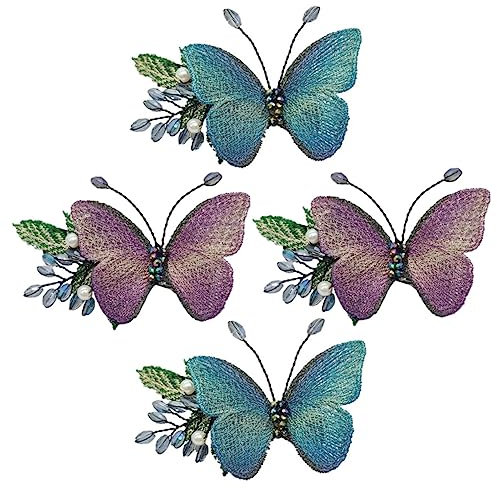 HONMEET 4pezzi Fermagli Per Clip Laterali Per e Ragazze Accessori Per Acconciature Colorazioni Per e Matrimoni