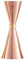 BarBits Jigger de cóctel de cono japonés, chapado en cobre con banda dorada, medidor profesional de bebidas alcohólicas, 25 ml - 50 ml
