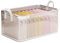XAQAMY Aufbewahrungsbox Kleiderschrank, 28 x 47 x 20 cm Faltbar Aufbewahrungskorb mit Griff, PVC Stoff Aufbewahrungsbox Klappbar Regal Korb for Schlafzimmer Wohnzimmer Regal Schrank Organizer Box