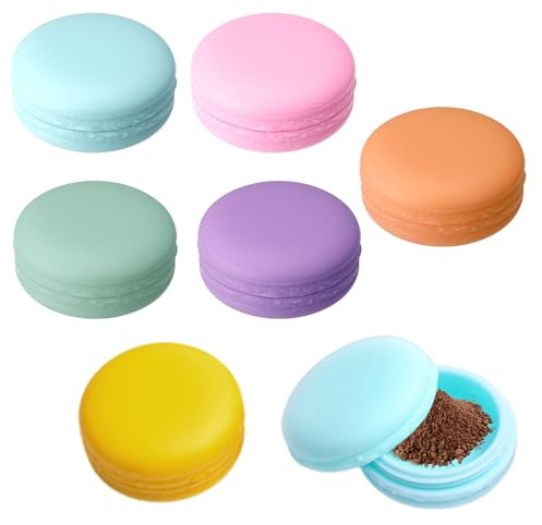 Vierone 6 Pack 10g Small Travel Jars for Color Cream, Mini Travel Containers for Toiletries, Face Cream, Powder, Makeup Samples