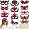 BOFUNX 24 Stück Masken Kratzbilder für Kinder Scratch Art Masken Maskerade Kratzbilder Masken Bastelset für Fasching Karneval Geburtstag Zirkus Party Deko