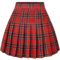 Damen Mini Rock Schottenrock Elastische Taille A Linie Röcke Plaid Basic Skater Knielänge Herbstrock Hohe Taille Thermorock Frauen Karierter Faltenrock Karneval Kostüm