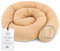 Totsy Baby Seitenschläferkissen Musselin Bettschlange Body Pillow 400 cm Baumwolle - Kopfkissen lang Bettrolle Schlafkissen Nackenrolle Beige Musselin
