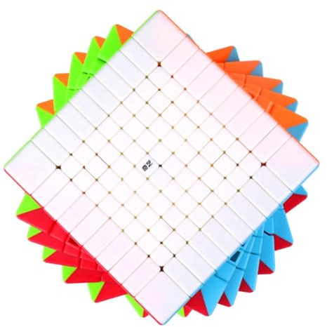 Bukefuno QY 10x10 Cube Puzzle Speed Magic Stickerless QY 10x10x10 Cube 84MM