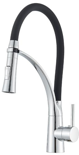Cesinkin Wasserhahn Küche Hochdruck mit flexibel Auslauf Mischbatterie Spültischarmatur Einhandmischer 360°Schwenkbar Armatur Küche Chrom