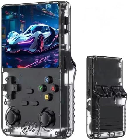 RX6S Retro Handheld Video Game Console Linux System 3.5-inch IPS Screen Portable Pocket Video Player Built-in 64/128GB Dual Joystick 3000mAh Battery