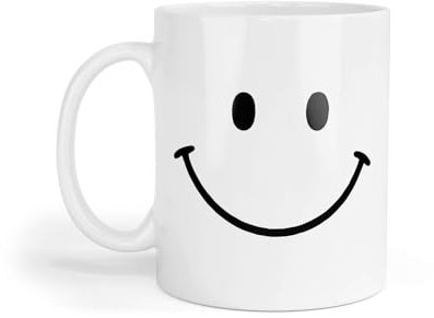 Funny Mug Gift Smiley Happy Face Nice Cute Novelty Printed Cup Present