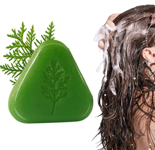 VYIBPDY Nature seven green soap shampoo Platycladus orientalis Blätter Sanfte Reinigung und Nährende Pflege für Frauen Und Männer, Stärkt Glatt Haar (1PC)